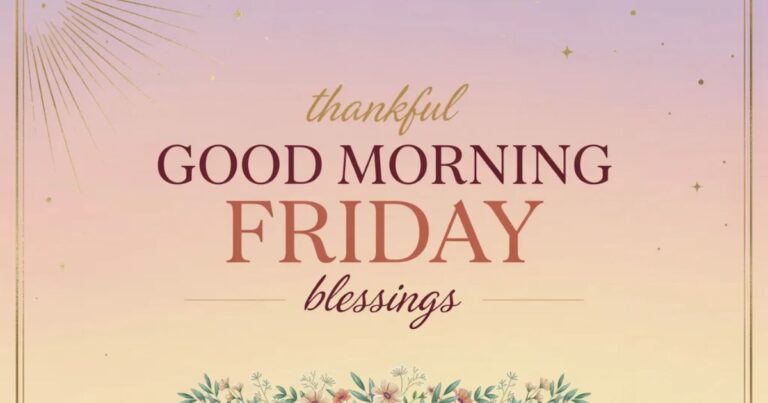 Thankful Good Morning Friday Blessings