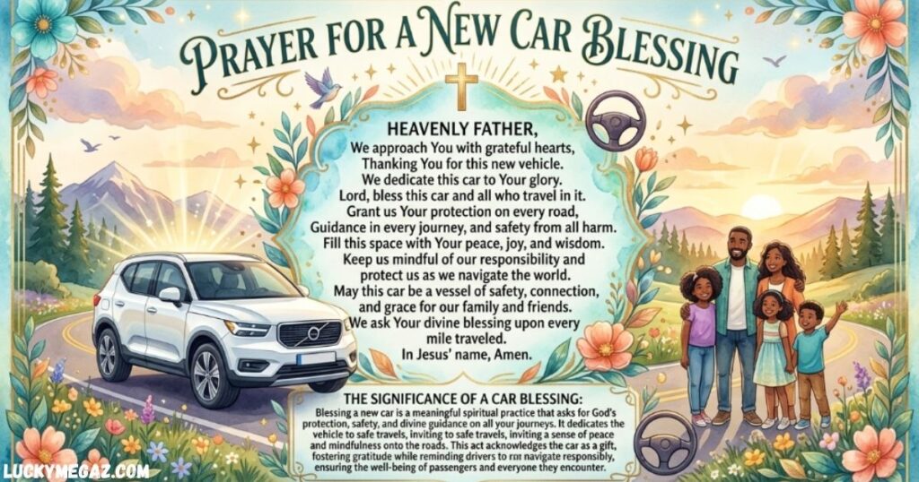 Blessing Of An Automobile with Prayer for New Car Blessing