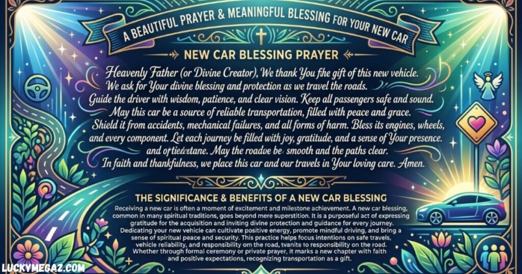 Car Blessing Quotes with Prayer for New Car Blessing