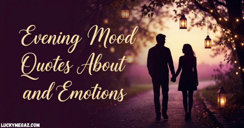 Evening Mood Quotes About Love and Emotions with emotional evening