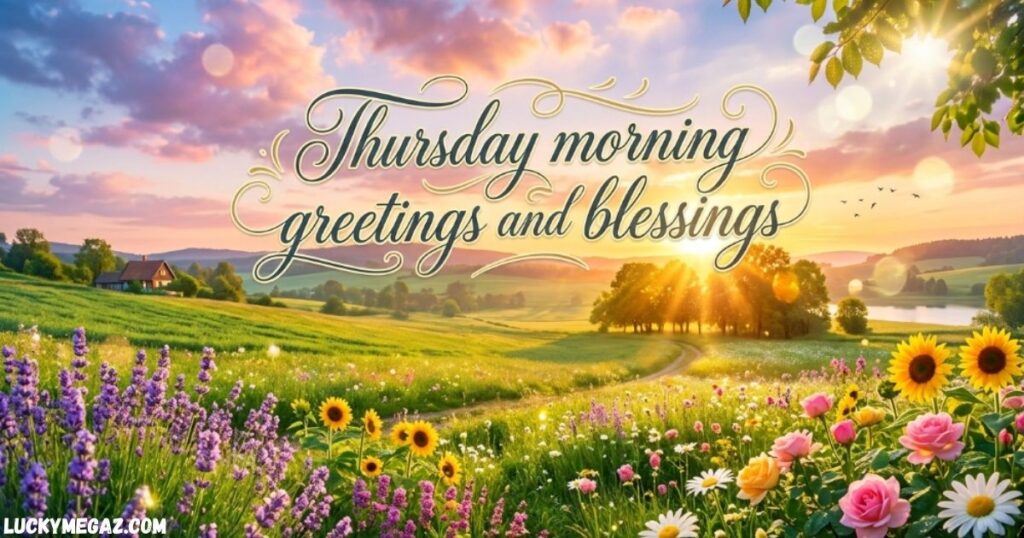 Thursday Morning Greetings and Blessings image with good morning messages and reflections