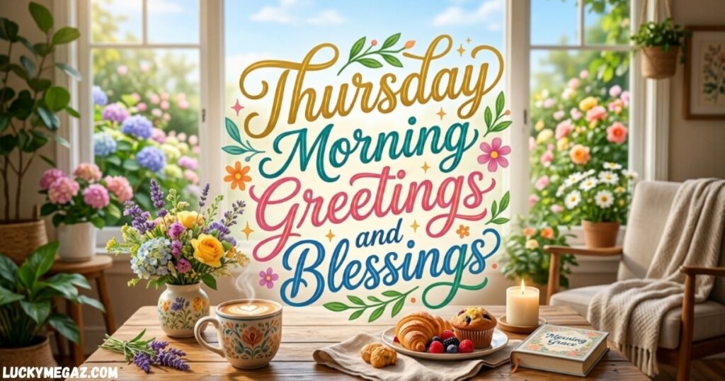 Thursday Morning Greetings and Blessings image with good morning wishes for friends