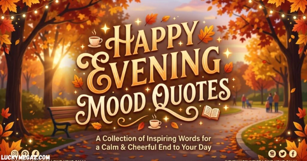 Happy Evening Mood Quotes with happy evening blessings