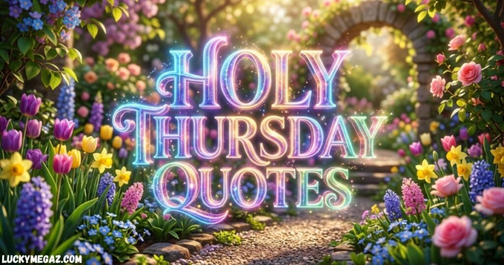 Holy Thursday Quotes with inspiring Christian images and cross background