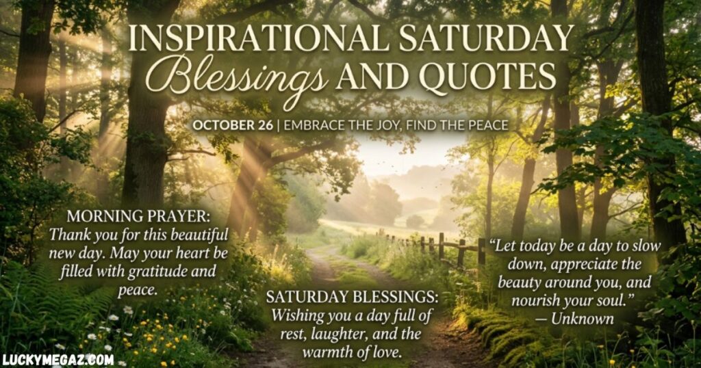INSPIRATIONAL SATURDAY BLESSINGS AND QUOTES WITH SATURDAY QUOTES