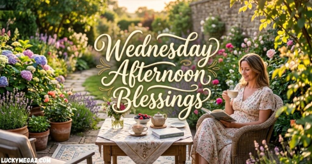 Midweek Wednesday Afternoon Blessings with sunshine, nature, and positive wishes