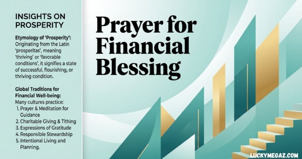 Prayer for Financial Blessing and prosperity and growth illustration