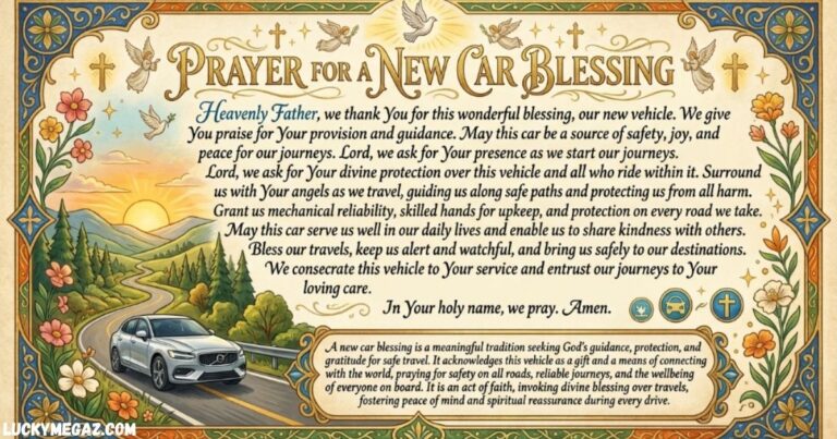 Prayer for New Car Blessing