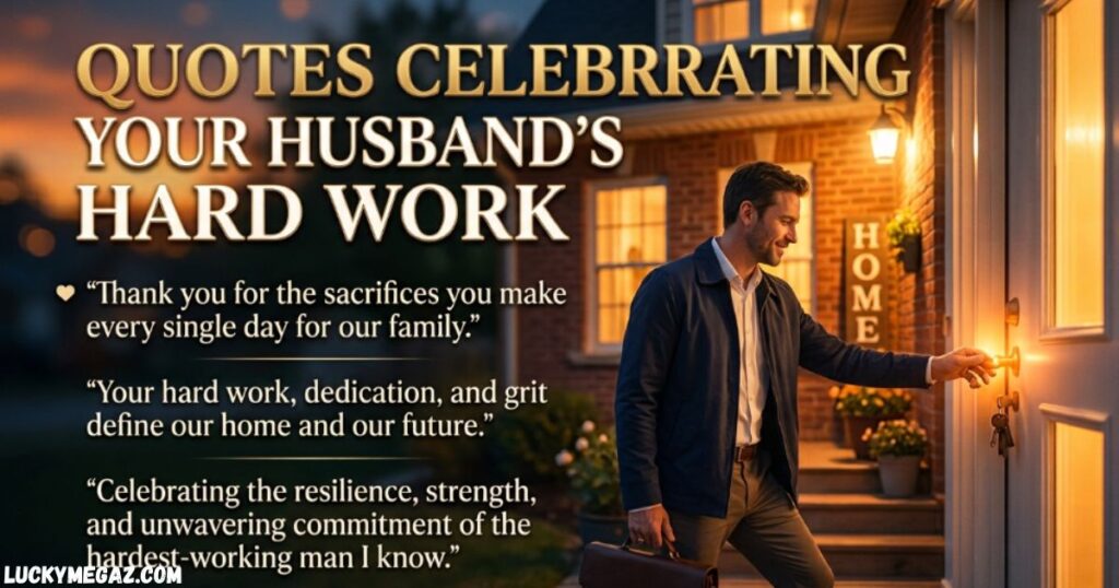 Quotes Celebrating Your Husband's Hard Work with lovely person