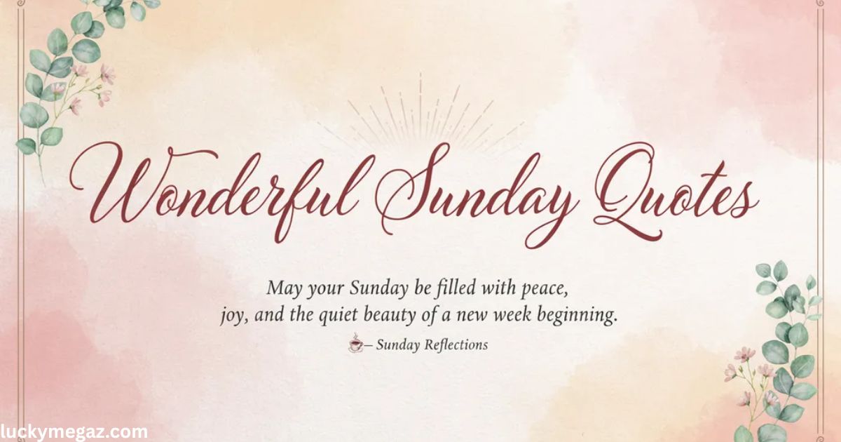 Wonderful Sunday Quotes