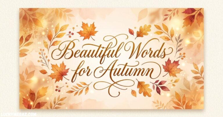 Beautiful Words for Autumn