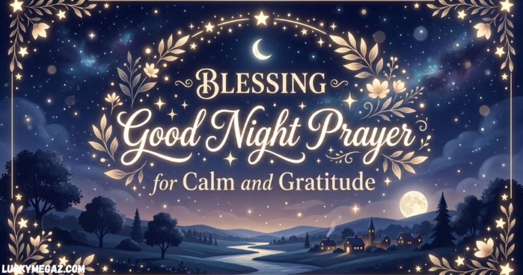 Blessing Good Night Prayer for Calm and Gratitude with beautiful night