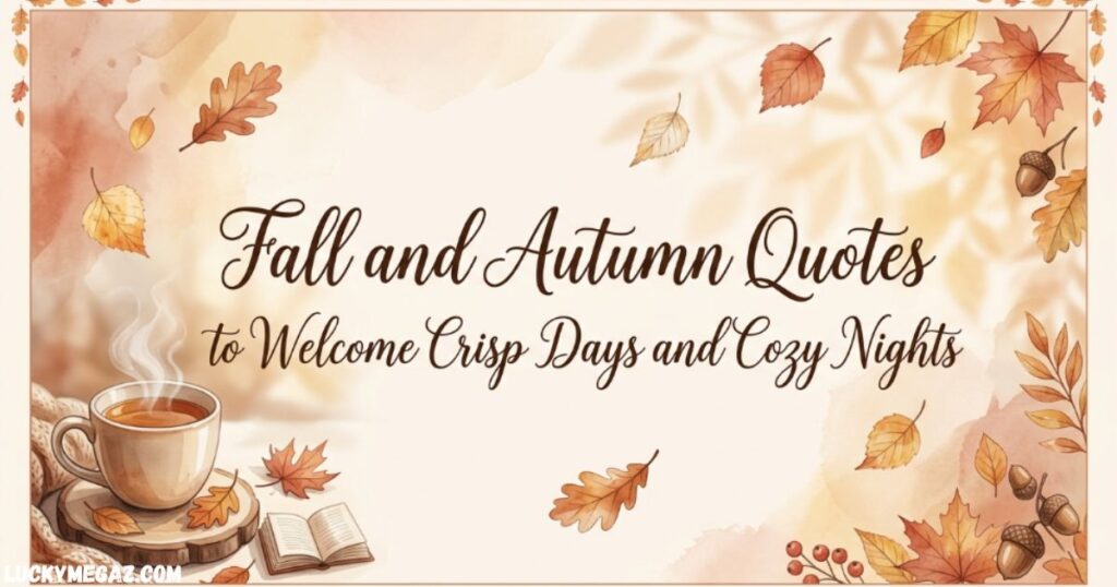 Fall and Autumn Quotes to Welcome Crisp Days and Cozy Nights with Beautiful Words for Autumn