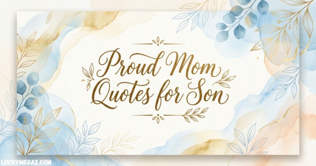 Proud Mom Quotes for Son with blessed mother wishes