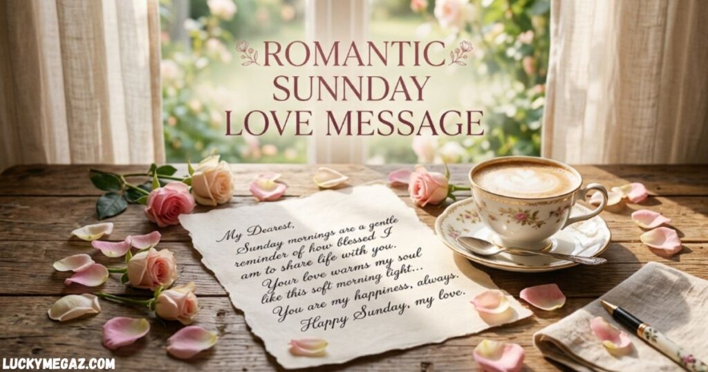 Romantic Sunday Love Message with romantic sunday